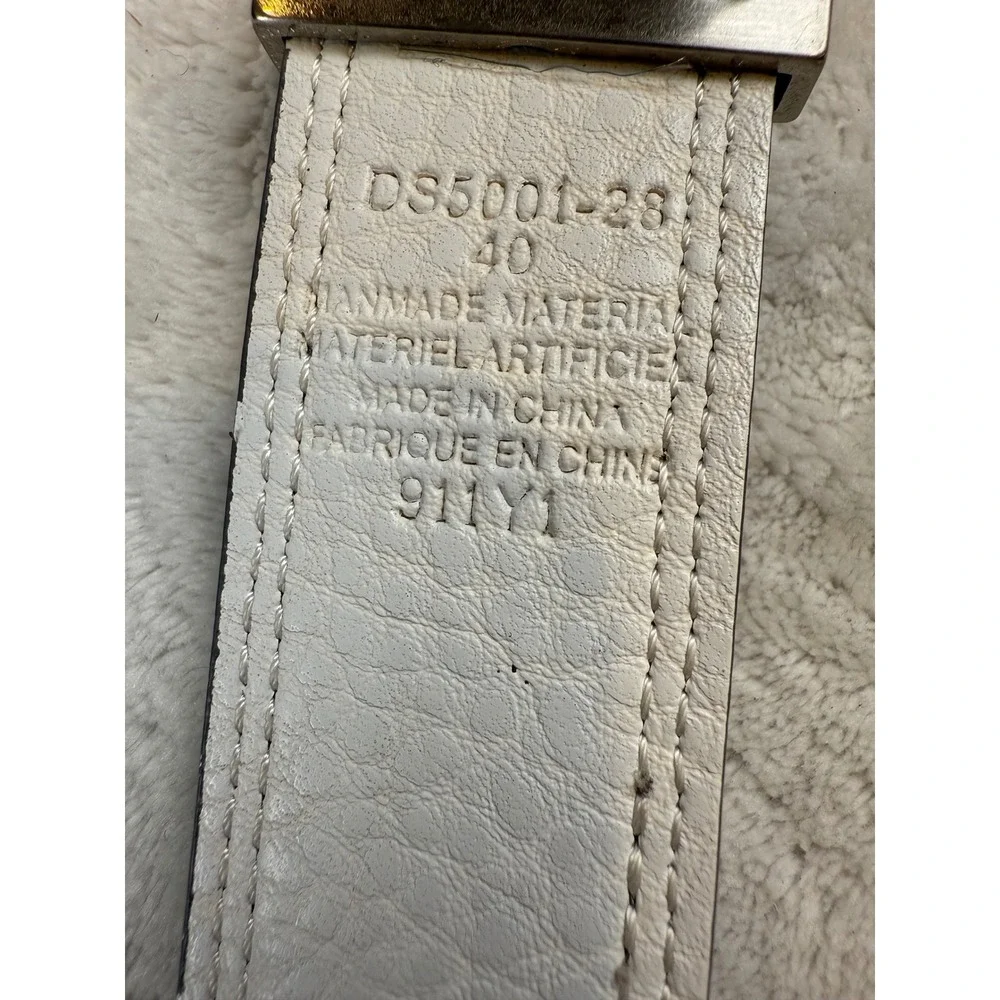 Nike Reversible Golf Belt Mens 40 Grey White‎ Silver Buckle DS5001-231
